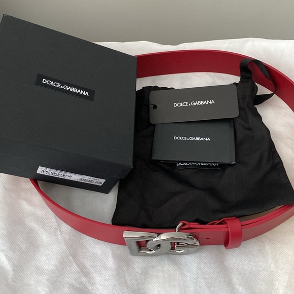 Pre- owned D& Ginterlocking Red Rouge 100 Cm Red Strap - Picture 7 of 9